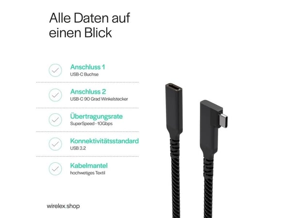 S/CONN maximum connectivity FL31-74013, 0,5 m, USB C, USB C, USB 3.2 Gen 2 (3.1 Gen 2), 20 Gbit/s, Svart
