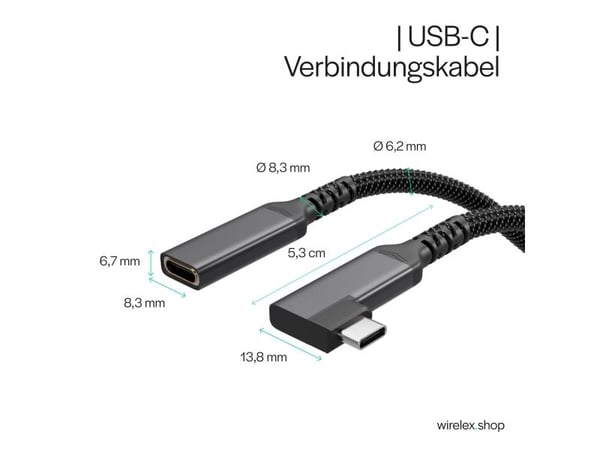 S/CONN maximum connectivity FL31-74013, 0,5 m, USB C, USB C, USB 3.2 Gen 2 (3.1 Gen 2), 20 Gbit/s, Svart