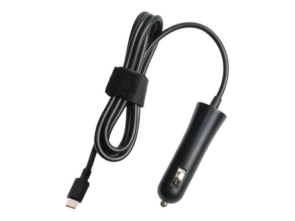 CoreParts - Strömadapter - bil / USB-C - DC 5 V / 3 A, 9 V / 3 A, 12 V / 3 A, 15 V / 3 A, 20 V / 3.25 A output - DC 12 - 24 V - 65 Watt - svart