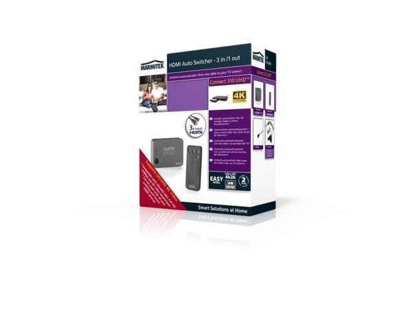 Marmitek Connect 310 UHD - Video/audio switch - 3 x HDMI - stasjonær