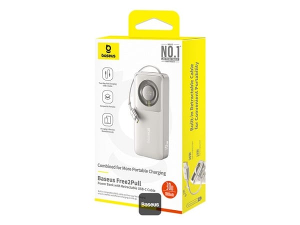 Baseus P10073701843-00, 10000 mAh, Lithium-Ion (Li-Ion), 30 W, Grå
