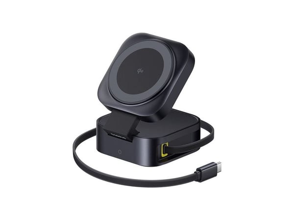 Baseus P10276800123-00, Innendørs, USB, Trådløs lading, 0,6 m, Svart