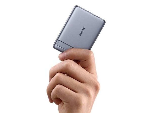 Baseus P1007680B813-00, 5000 mAh, Trådløs lading, 5 W, Grå