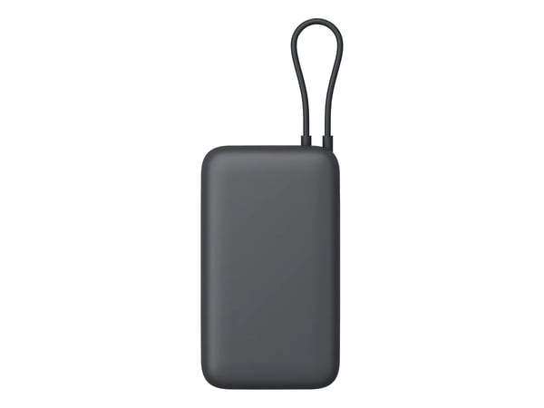 Xiaomi PB2020MI - Strømbank - integrated cable - 20000 mAh - 74 Wh - 22.5 watt - 3 A - Fast Charge - 3 utgangskontakter (USB-C, USB) - mørk grå
