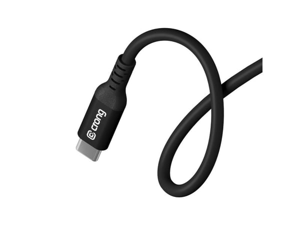 Crong Soft Link - Kabel 100W PD 5A USB-C til USB-C 25cm (svart)