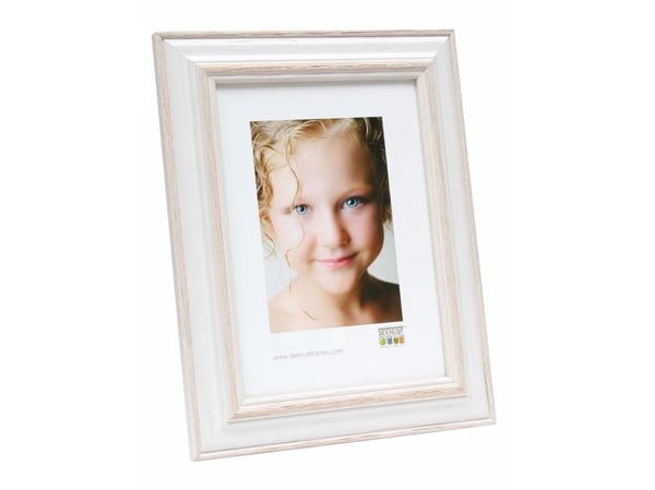 Deknudt S221H1, Enkel bilderamme, Tre, Beige, Hvit, 10 x 15 cm, Reflekterende, Landskap/portrett