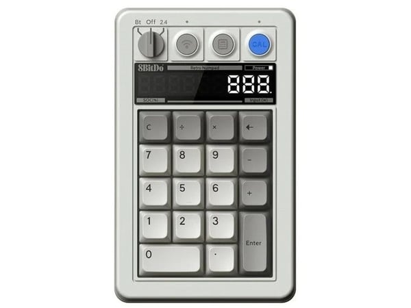 8Bitdo Retro - M Edition - tastegruppe - trådløs - USB, Bluetooth 5.0, 2.4 GHz - tastsvitsj: Kailh Box V2 White