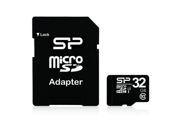 SILICON POWER - Flashminnekort (microSDHC til SD-adapter inkludert) - 32 GB - Class 10 - microSDHC