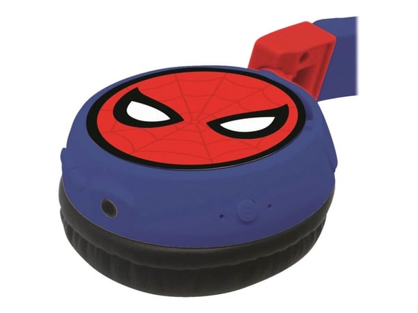 Lexibook Spiderman HPBT010SP - Hodetelefoner med mikrofon - on-ear - Bluetooth - trådløs, kablet - 3,5 mm jakk - blå, rød