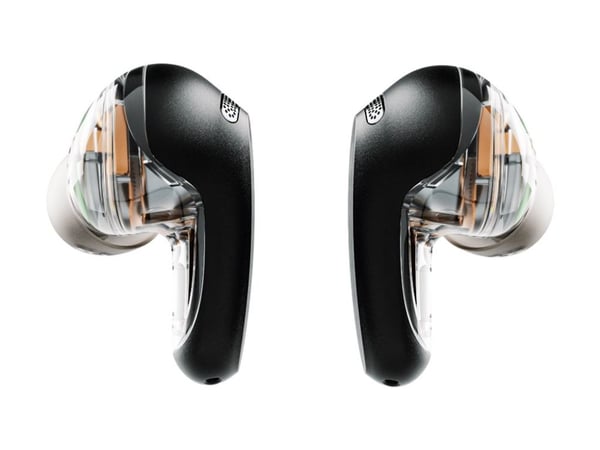 Skullcandy Rail - True wireless-hodetelefoner med mikrofon - i øret - Bluetooth - aktiv støydemping - ekte svart
