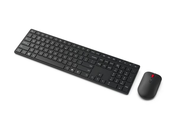 Lenovo Multi-Mode Pro Combo 6000 - Sats med tangentbord och mus - trådlös - 2.4 GHz, Bluetooth 5.3 - QWERTY - dansk - eclipse black - brun låda