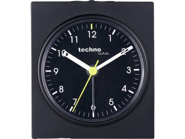 Technoline Modell Q, Quartz-väckarklocka, Svart, Analog, 76 mm, 85 mm, 47 mm
