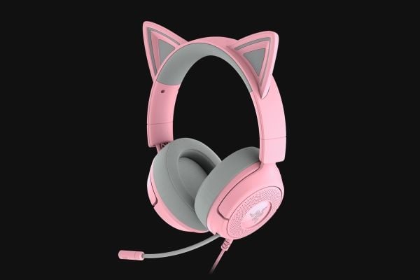 Razer Kraken Kitty V3 X - Hodesett - full størrelse - kablet - 3,5 mm jakk - lydisolerende - kvarts