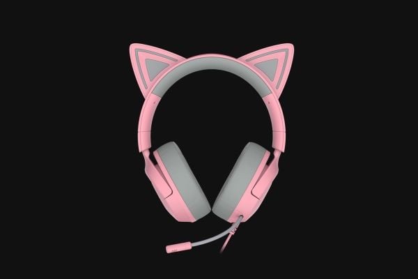 Razer Kraken Kitty V3 X - Hodesett - full størrelse - kablet - 3,5 mm jakk - lydisolerende - kvarts
