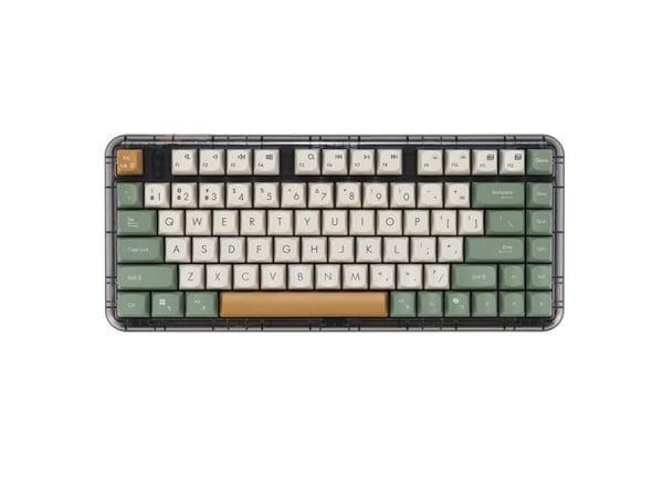 ASUS Jelly75 KD201 KEYBOARD/MK-WH/GE/83, 75%, Ledning & Trådløs, USB + RF Wireless + Bluetooth, Mekanisk nøkkelbryter, Flerfarget