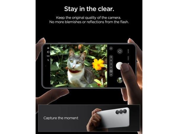 Spigen Oslona for Spigen Glas.Tr Ez Fit Optik Pro HD 2-pakk til Samsung Galaxy S26 – svart