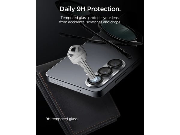 Spigen Oslona for Spigen Glas.Tr Ez Fit Optik Pro HD 2-pakk til Samsung Galaxy S26 – svart