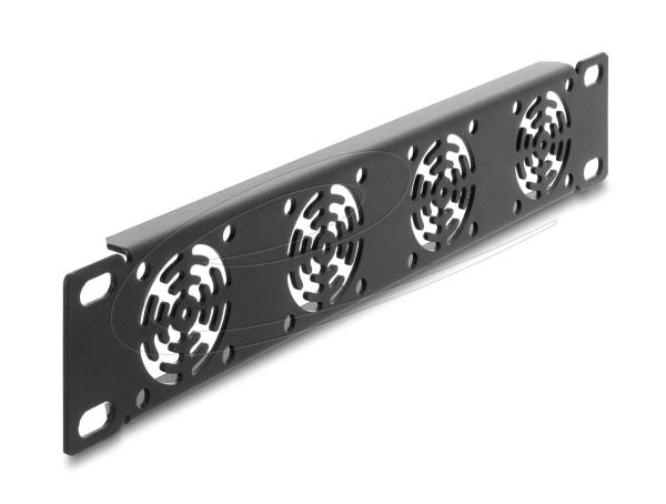 Delock - Rackviftepanel - for 4 fans, 40 x 40 mm - mørk grå - 1U - 10"