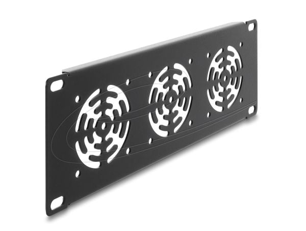 Delock - Stativdeksel - for 3 fans, 60 x 60 mm - mørk grå - 2U - 10"