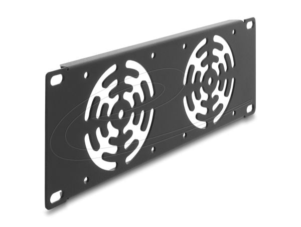 Delock - Stativdeksel - for 2 fans, 80 x 80 mm - mørk grå - 2U - 10"
