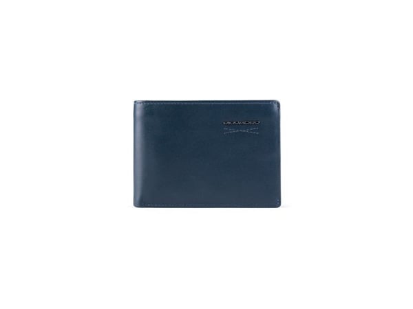Piquadro Obidos, lær lommebok slim PU4823W110R, navy blue
