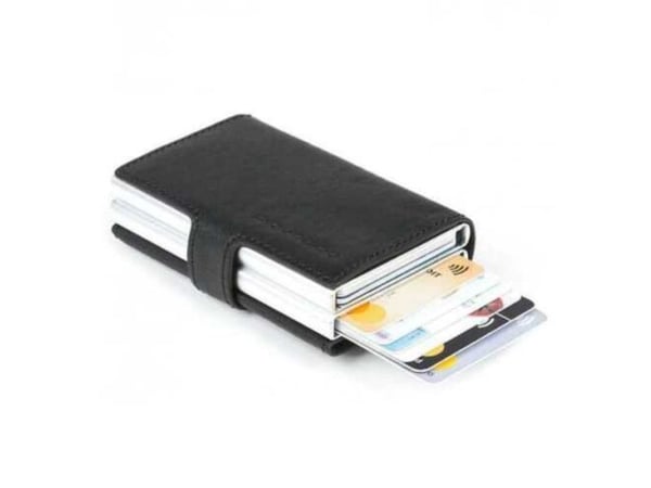 Piquadro kortholder i skinn kredittkort-etui svart unisex