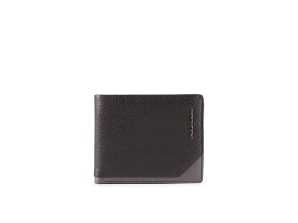 Piquadro, Tallin, Leather, Wallet, 42023100, Black, For Men