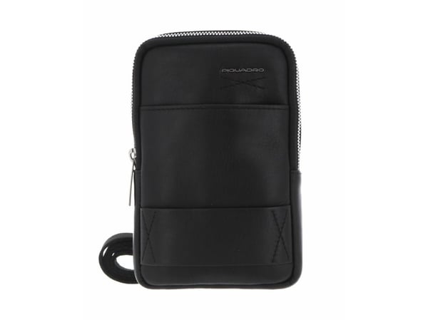 Piquadro, Obidos, Leather, Crossbody Bag, Black, For Men