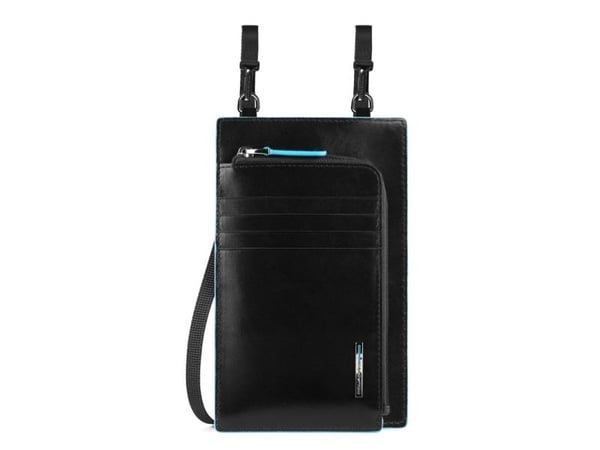 Piquadro Blue Square crossbody-veske svart 11,5 x 19 x 2 cm