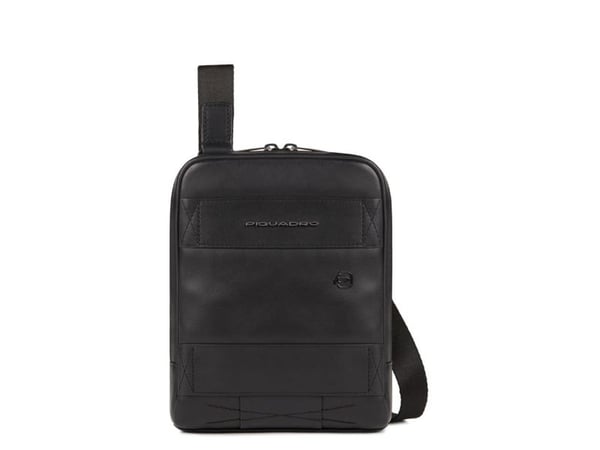 Piquadro Obidos crossbody-veske svart 17 x 22 x 5 cm