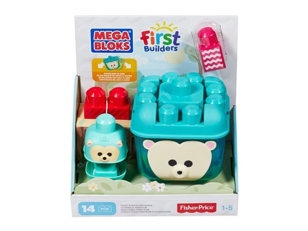 Mega Bloks Build ‘n Rock Hedgehog, Byggesett, 1 år, Plast, 10 stykker