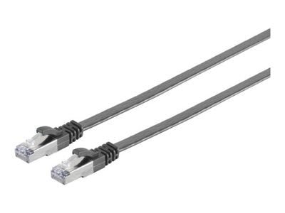 MicroConnect - Nettverkskabel - RJ-45 (hann) til RJ-45 (hann) - 3 m - UTP - CAT 6a - flertrådet, flat - svart