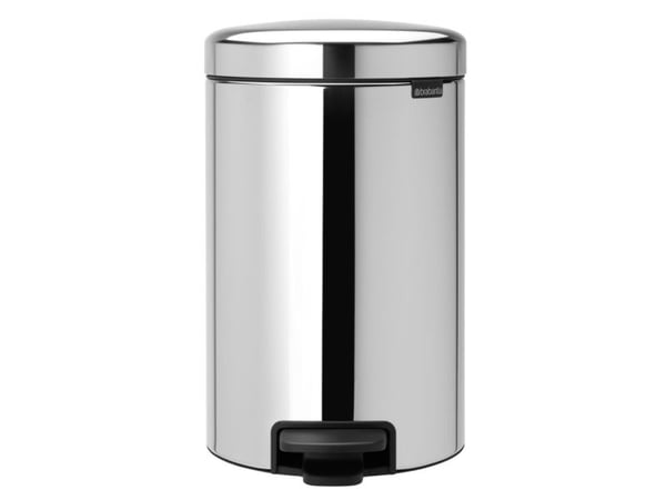 Brabantia 113581, 12 l, Rund, Rustfritt stål, Plast, Pedal, 25,1 cm