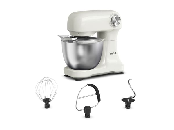 Tefal Bake Easy QB140AF0, 3,5 l, Vit, Rotations-, Vispning, Mixning, 4 ägg, Rostfritt stål