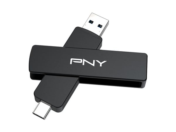 PNY Duo-Link V3 - USB-flashstasjon - 2 TB - USB-C 3.2 Gen 2