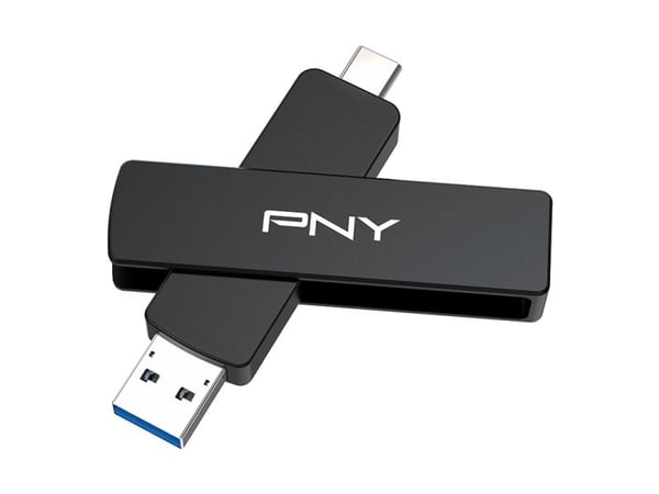 PNY Duo-Link V3 - USB-flashstasjon - 2 TB - USB-C 3.2 Gen 2