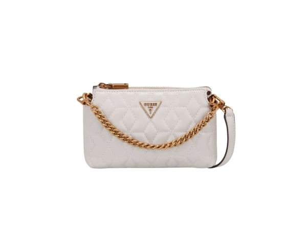 Guess, Elenia, Mini, Textile Crossbody Bag, Stone, QB867772, Women Women