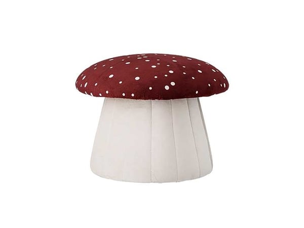 Bloomingville MINI pufmössa, röd, polyester