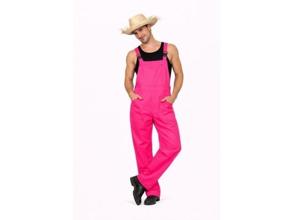 Neonrosa overall maskeradkostym