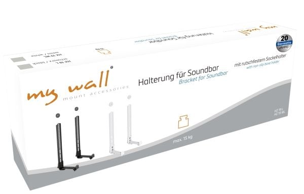 myWall HZ 19, Universell støtte, Svart, 15 kg, 454 mm, 154 mm, 60 mm