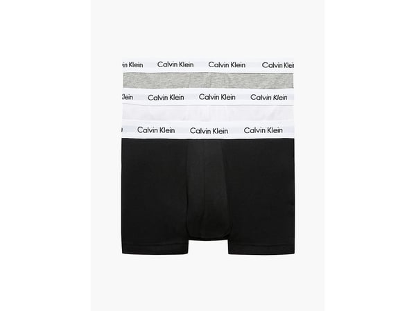 Calvin Klein 0000U2662G, Sort, Grå, Hvit, Hankjønn, S, Kroppsformende, 3 stykker, Bomull
