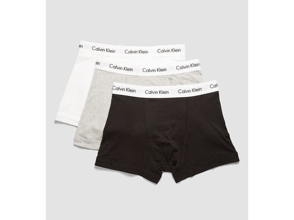 Calvin Klein 0000U2662G, Sort, Grå, Hvit, Hankjønn, S, Kroppsformende, 3 stykker, Bomull