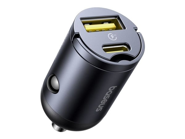Baseus Mini autolaturi Tiny Star (U+C) 30W musta