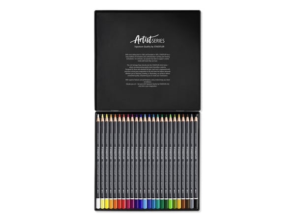 Staedtler Mars Lumograph, Soft (myk), Flerfarget, 24 stykker