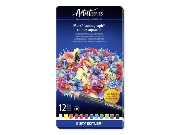 Staedtler Mars Lumograph, Mjuk, Multifärg, 12 styck