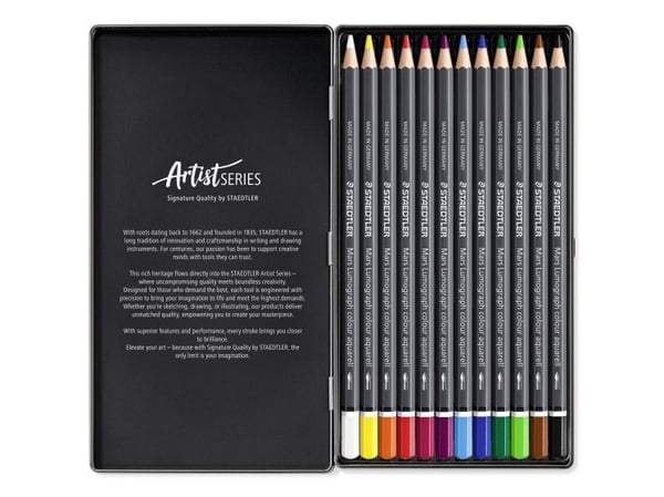 Staedtler Mars Lumograph, Soft (myk), Flerfarget, 12 stykker