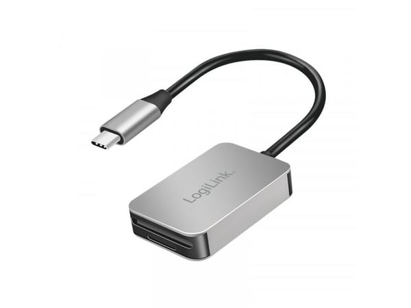 LogiLink USB 3.0 Cardreader, USB-C, SD / microSD, aluminum