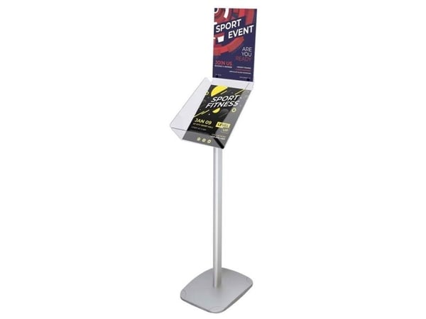 TWIN Info Stand A4 Alu 330x220x1305 mm