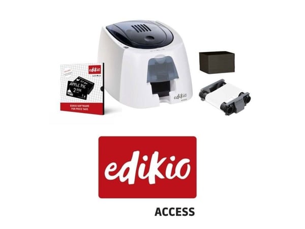 Evolis Edikio Access kortskriver enveis 12 punkter/mm (300 dpi) USB-kit, termotransfer (monokrom) oppløsning 12 punkter/mm, maks 240 kort/time