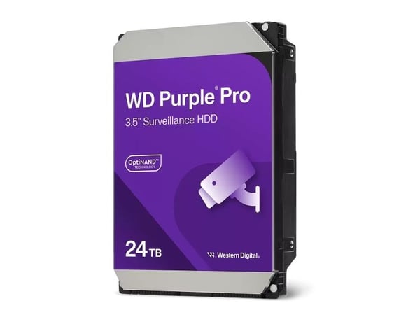 WD Purple Pro WD241PURP - Harddisk - 24 TB - overvåking, smartvideo - intern - 3.5" - SATA 6Gb/s - 7200 rpm - buffer: 512 MB